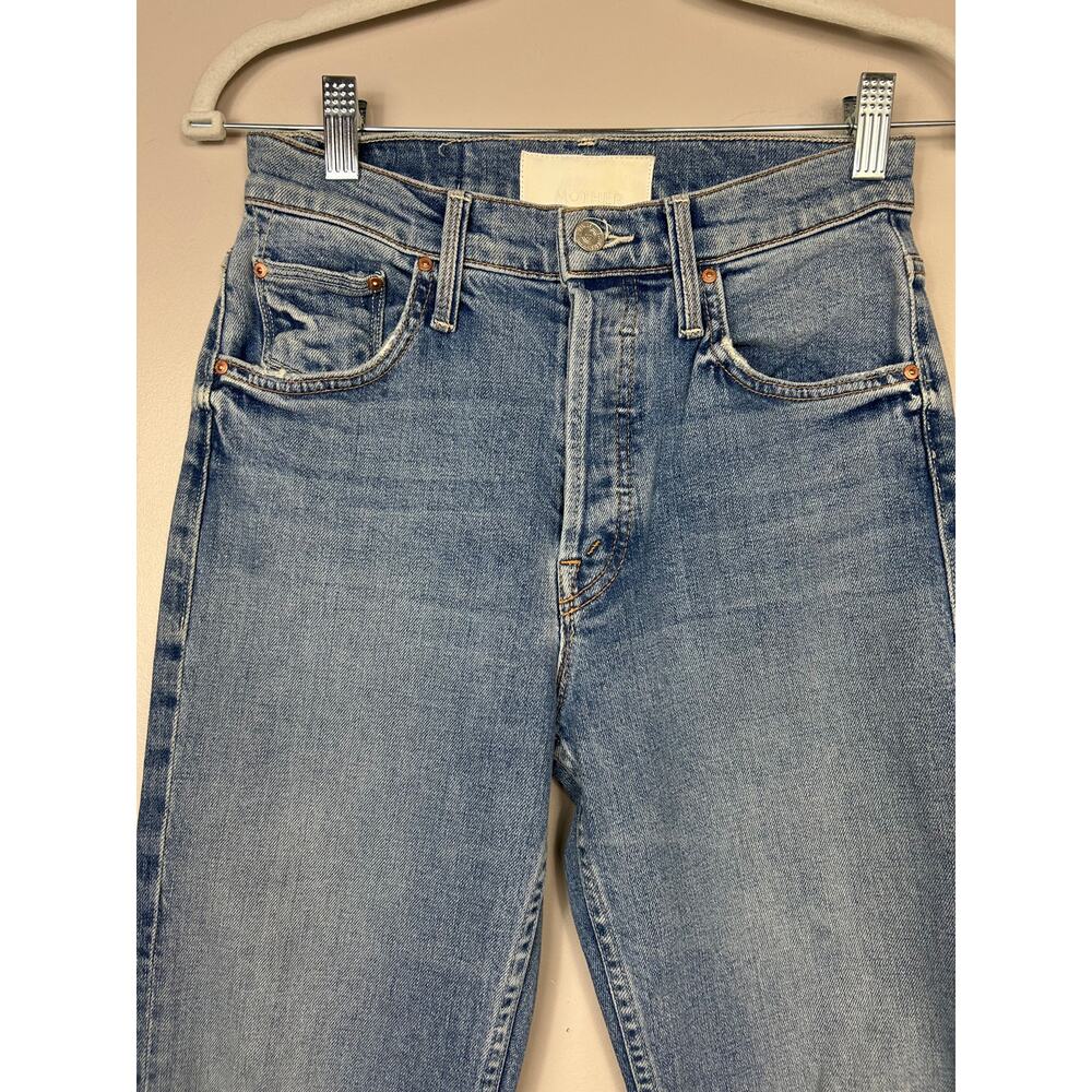 MOTHER Light Blue Straight Leg Jeans - Picture 5 of 11